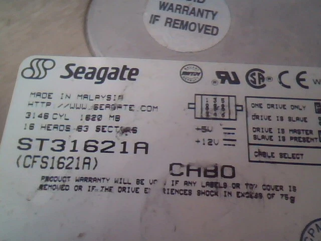 Hard Disk Drive IDE Seagate ST31621A 9F9003-003 CFS1621A - image 2