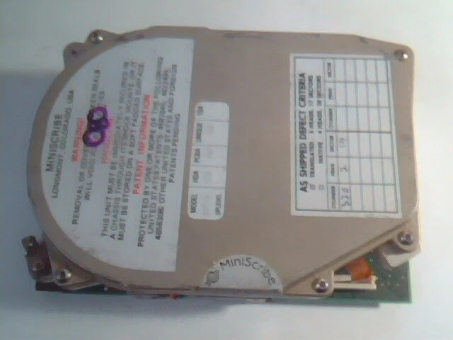 Hard Drive IDE Disk MiniScribe 8051A 02B HDA04354G 06B