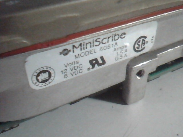 Hard Drive IDE Disk MiniScribe 8051A 02B HDA04354G 06B - image 5