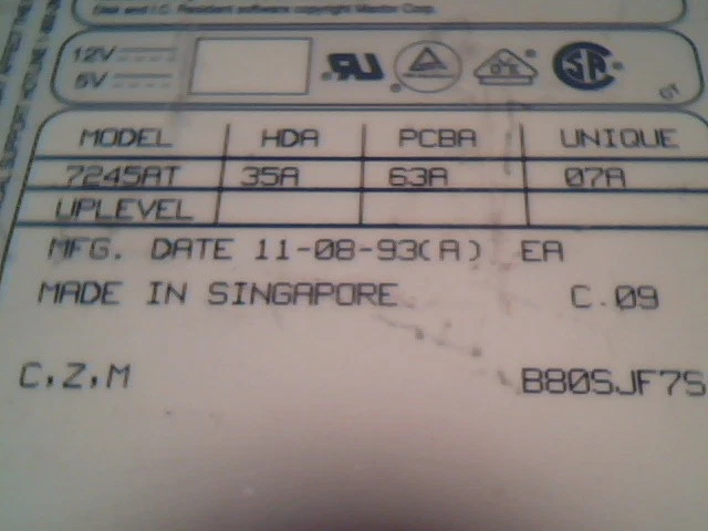 Hard Drive IDE Disk Maxtor 7245AT ATA Parallel B80SJF7S 2743A2 - image 4