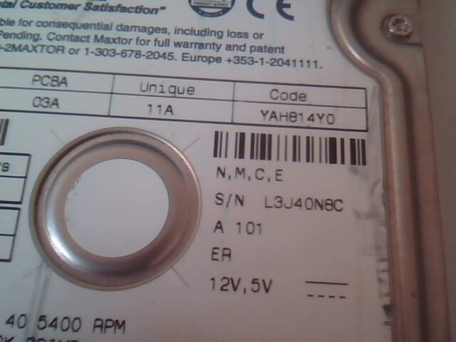 Hard Drive IDE Maxtor 33073H3 YAH814Y0 N256 DiamondMax - image 3