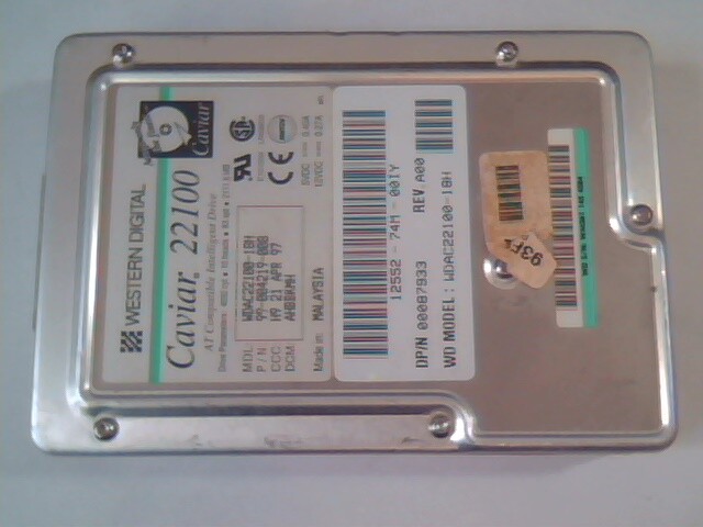 Hard Disk Drive IDE Western Digital Caviar WDAC22100-18H 99-004219-008 00087933