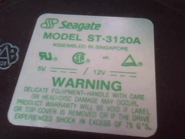 Hard Drive IDE Disk Seagate ST-3120A BADAAPA 00003597 - image 2
