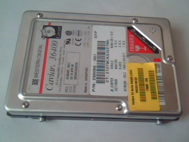 Hard Drive IDE Disk Western Digital Caviar 36400 AC36400-60LC 298066-001