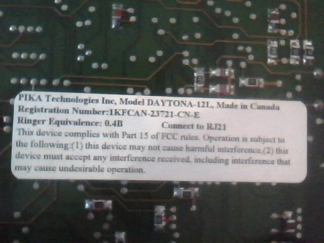 PIKA Daytona-12L Model L12 ISA Card PIK-086-00068 LN:20 - image 6