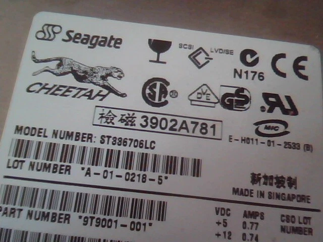 Hard Disk Drive SCSI Seagate Cheetah ST336706LC 9T9001-001 - image 2