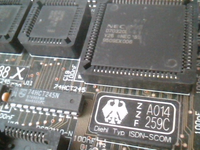 Diehl Elektronik ISDN-SCOM 16-bit ISA NEC D70320-8 V25 - image 5