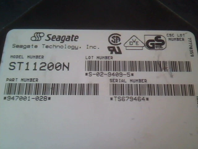 Hard Disk Drive SCSI Seagate ST11200N 947001-02B S-02-9409-5 - image 2
