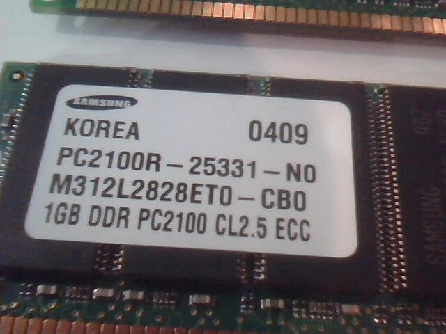 2 sticks 1GB DDR PC2100 CL2.5 ECC PC2100R-25331-N0 - image 2