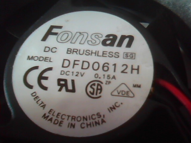 Cisco 11000 Fonsan Fan DFD0612H 12V 1" lead, 2-wire - image 2