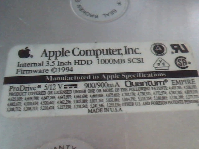 HDD Hard Drive SCSI Disk Apple Quantum Empire 1080S EM10S023 04-B S2000 - image 2