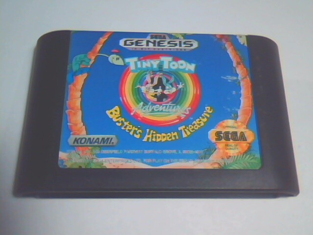 Tiny Toon Adventures Buster's Hidden Treasure Genesis game cartridge