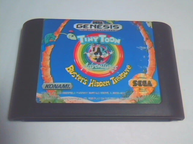 Tiny Toon Adventures Buster's Hidden Treasure Genesis game cartridge