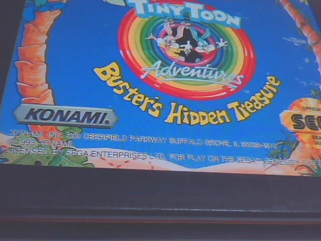 Tiny Toon Adventures Buster's Hidden Treasure Genesis game cartridge - image 2