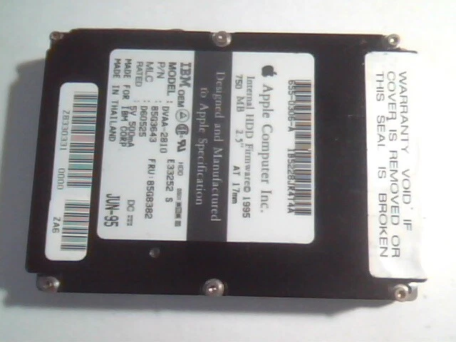2.5 Hard Disk Drive IDE Apple IBM DVAA-2810 85G3643 D60525