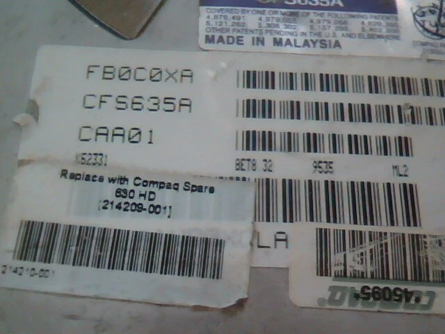Hard Drive IDE Disk Conner CFS635A CAA01 TKE9535 K52331 - image 3