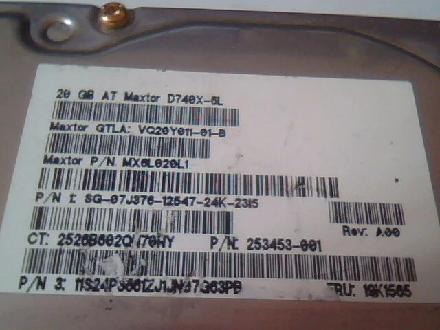 Hard Drive IDE Disk Maxtor D740X-6L MX6L020L1 20 GB A00 19K1565 - image 3