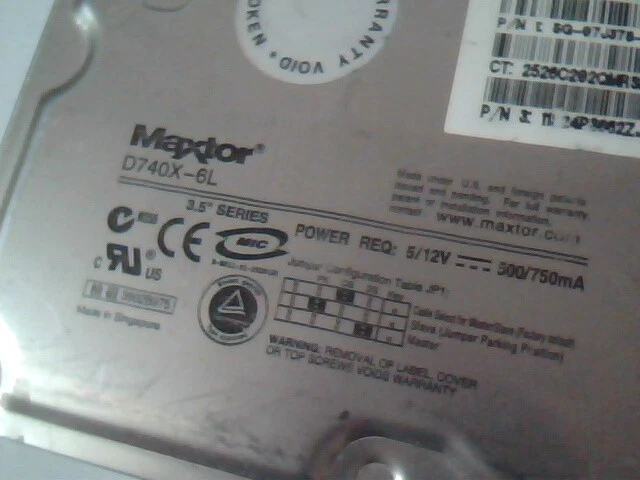 3.5 Hard Drive IDE Disk Maxtor D740X-6L MX6L040J2 40 GB - image 2