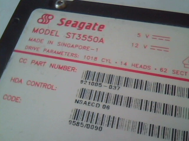 Hard Drive IDE Disk Seagate ST3550A 921005-037 NSAECD - image 2