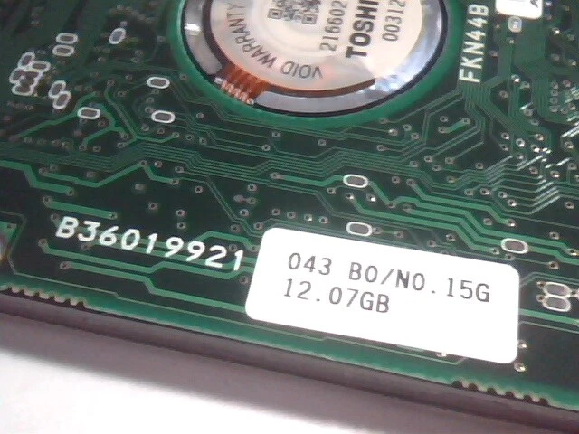 2.5 Hard Drive IDE Toshiba HDD2149 MK1214GAP 3892A930 - image 4