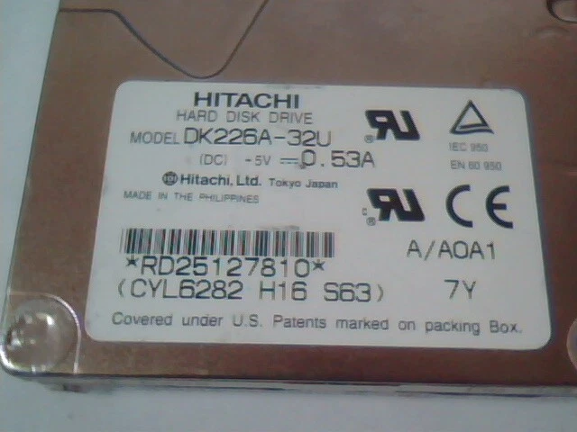 2.5 Hard Drive IDE Disk Hitachi DK226A-32U T9710284809 - image 2