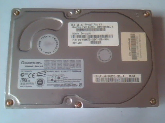Hard Disk Drive IDE Quantum Fireball Plus AS QMP20000AS-A 20.5GB A00