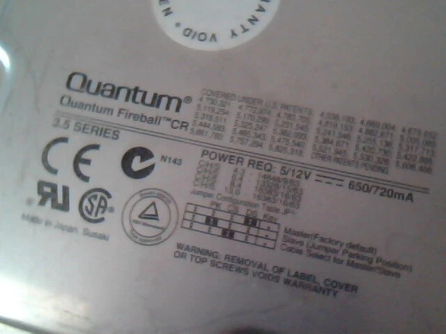 Hard Drive Disk IDE Quantum Fireball CR CR13A011 01-B 13.0AT ACRU1200 - image 2