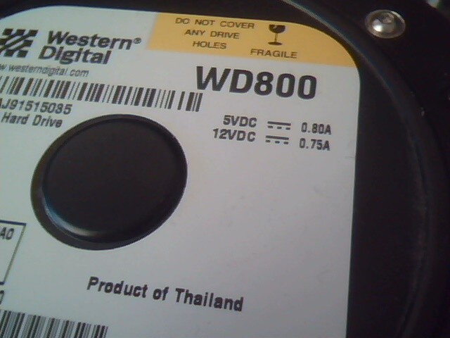 Hard Drive Disk IDE Western Digital Caviar WD800 WD800JB-00FMA0 156301488 80GB - image 3