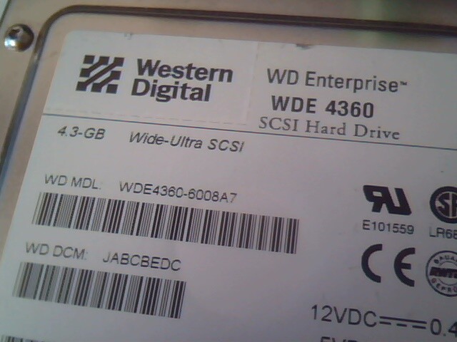 Hard Drive SCSI Disk Western Digital WDE 4360 WDE4360-6008A7 JABCBEDC Enterprise - image 2