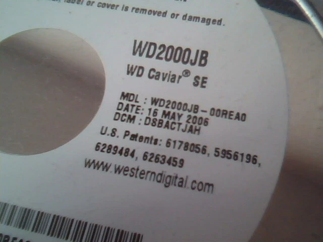 Hard Drive Disk IDE Western Digital Caviar SE WD2000JB WD2000JB-00REA0 390721968 - image 2