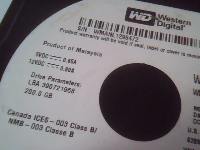 Hard Drive Disk IDE Western Digital Caviar SE WD2000JB-00REA0 DSBHYT2CH WD2000JB - image 2
