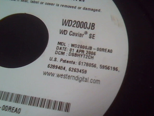Hard Drive Disk IDE Western Digital Caviar SE WD2000JB-00REA0 DSBHYT2CH WD2000JB - image 3
