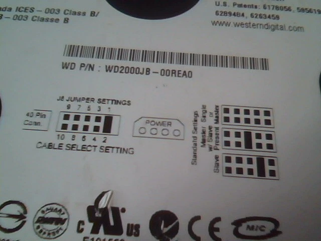 Hard Drive Disk IDE Western Digital Caviar SE WD2000JB-00REA0 DSBHYT2CH WD2000JB - image 4