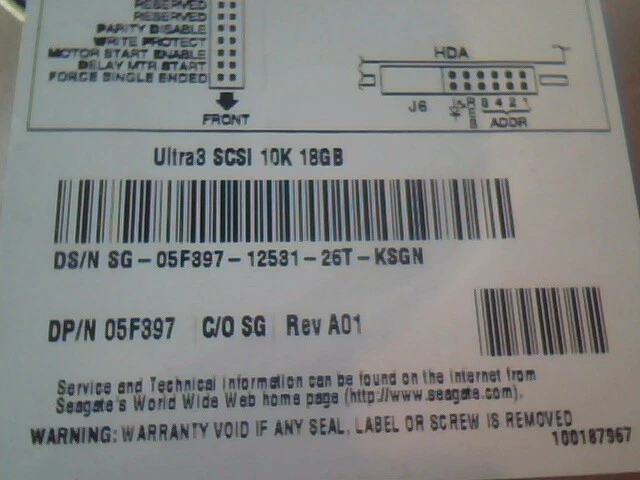 Hard Disk Drive SCSI Seagate Cheetah ST318406LC A-01-0301-1 9U3001-044 8A03 - image 4