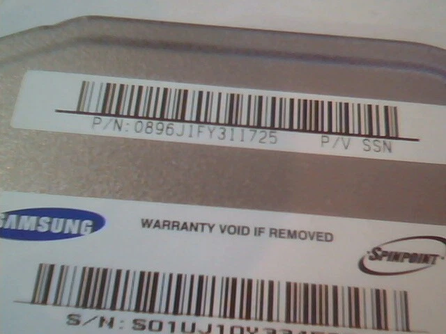 Hard Disk Drive SATA Samsung Spinpoint SP0812C 0896J1FY311725 350388-001 80GB - image 3