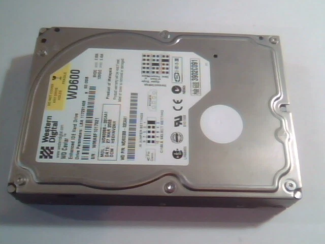 Hard Disk Drive IDE Western Digital Caviar WD600BB-32CAA1 117231408 3902C091
