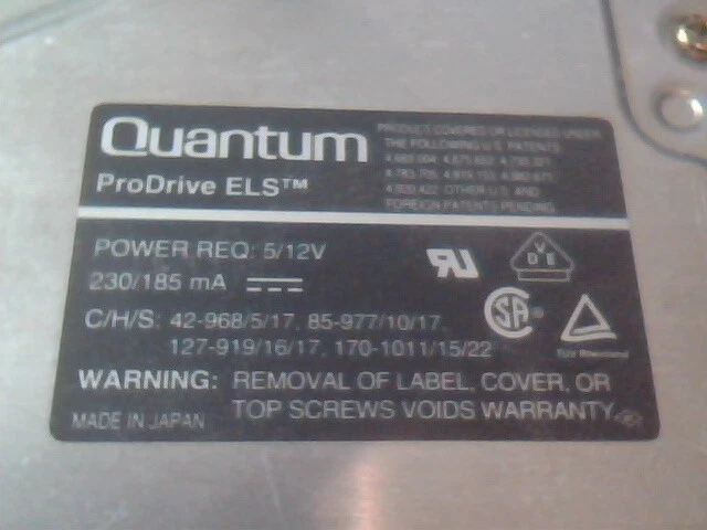 HDD Hard Disk Drive SCSI Quantum ProDrive ELS PI16S023 07-K 170S - image 2