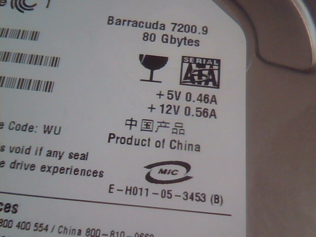 Hard Drive Disk SATA Seagate Barracuda 7200.9 ST380811AS 9CC131-302 07246 3.AAE - image 3