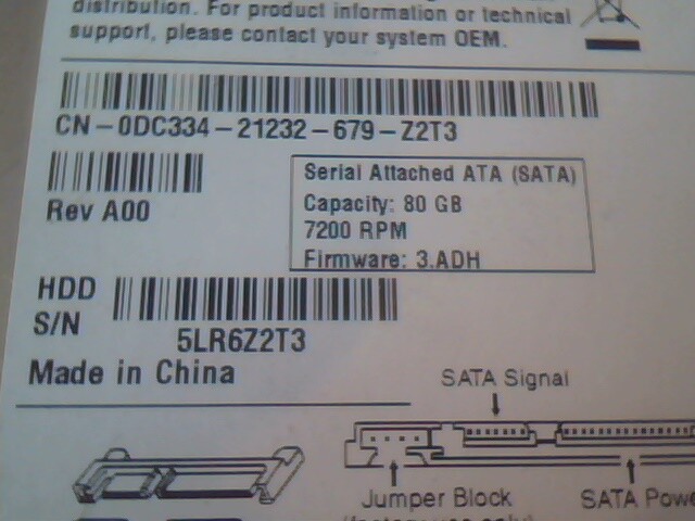 Hard Drive Disk SATA Seagate Barracuda 7200.9 ST3808110AS 9BD131-033 3.ADH RoHS - image 3