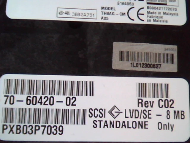 DLT Tape Drive Compaq 40/80 GB TH8AG-CM A05 70-60420-02 SCSI LVD/SE C02 E164059 - image 2