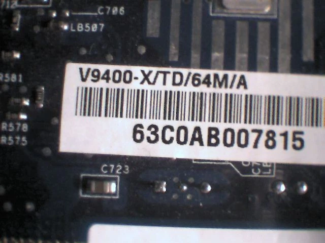 Video Card AGP ASUS V9400-X/TD/64M/A V9400-X 063G005-02210 63F005 08-170054650 - image 4