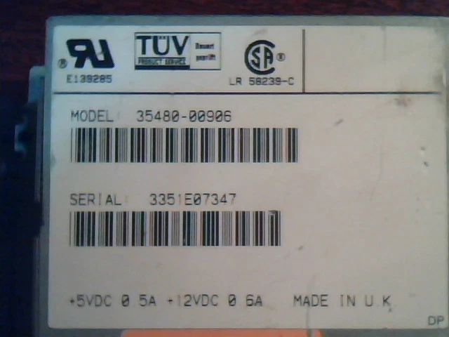 SCSI DAT Tape Drive 35480-00906 5.25" E139285 C1504-66006 FIN533850801 3347 - image 2