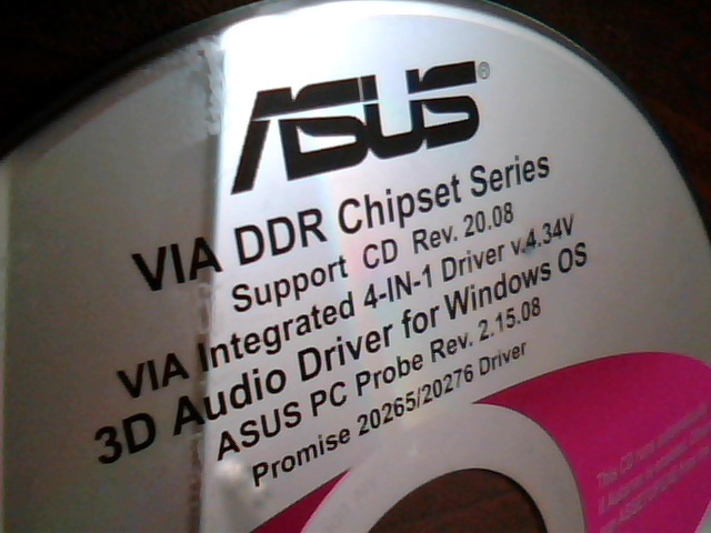 Driver CD ASUS VIA DDR Chipset Series Support CD Audio Driver M 229 PC Probe