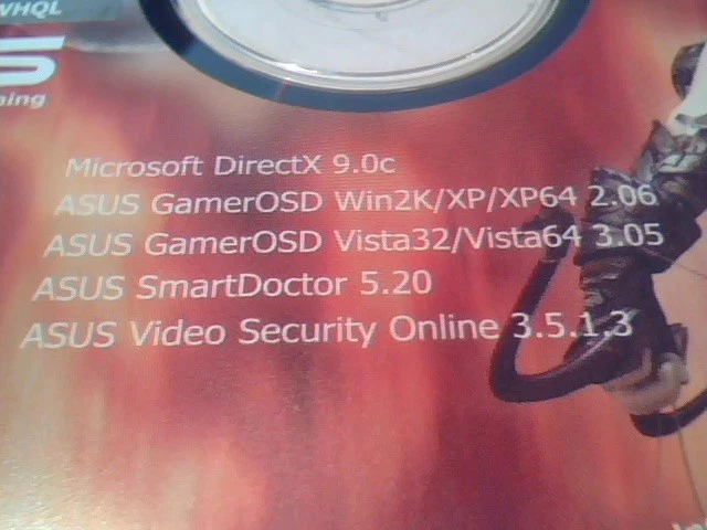 Support CD ASUS VGA Driver V719 DirectX GamerOSD SmartDoctor EN6200 EN6600 etc - image 4