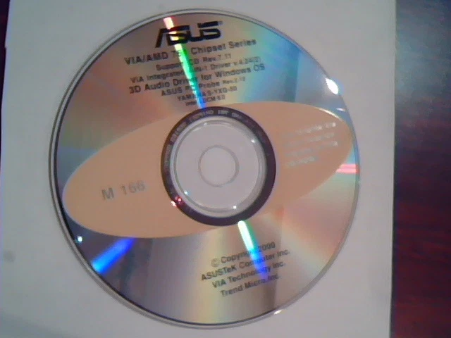 Driver Support CD ASUS VIA/AMD 761 Chipset Series 3D Audio PC Probe M166 - image 4