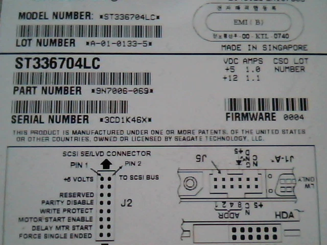 Hard Drive Disk SCSI Seagate Cheetah ST336704LC A-01-0133-5 9N7006-069 Ultra-3 - image 2