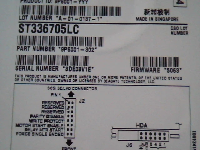 Hard Drive Disk SCSI Seagate Cheetah ST336705LC 9P6001-302 A-01-0137-1 5063 - image 2