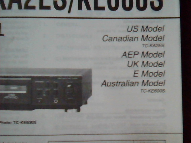 User's Service Manual TC-KA2ES/KE600S Sterio Cassette Deck Sony Microfilm - image 2