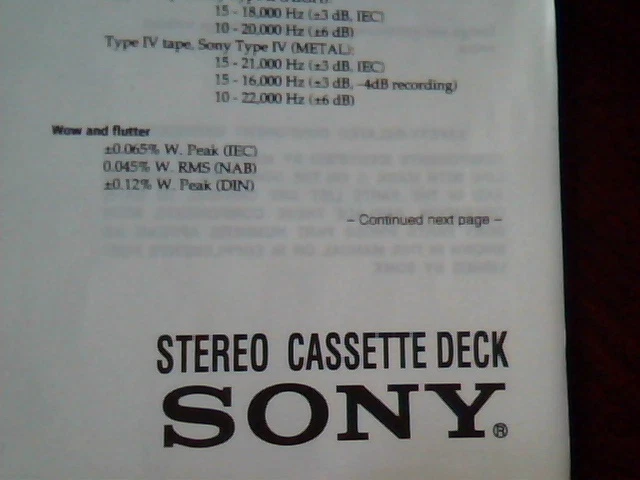 User's Service Manual TC-KA2ES/KE600S Sterio Cassette Deck Sony Microfilm - image 4