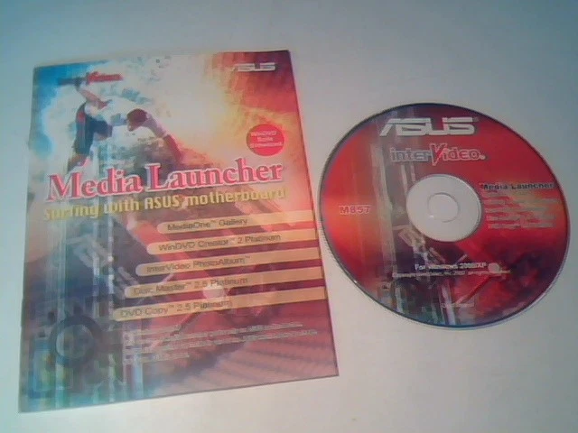 Driver Support CD ASUS Media Launcher InterVideo WinDVD Suite Enhanced M857 - image 3